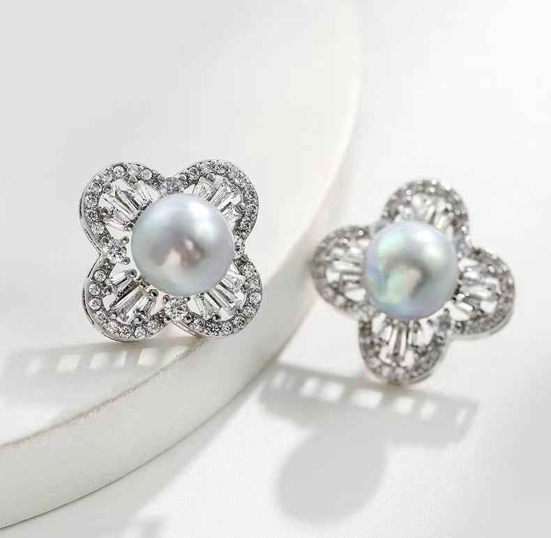 Boucles d'oreilles Dora en véritable perle de Tahiti