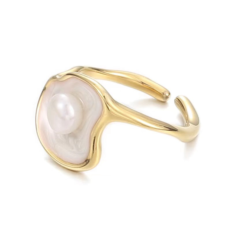 Bague en perles d'eau douce véritables