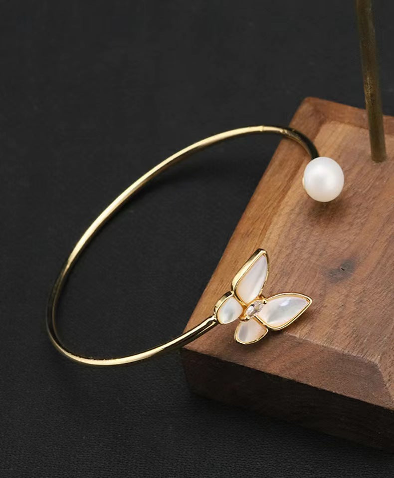 Genuine Freshwater Baroque Pearl Butterfly Bracelet (Limited Edition)