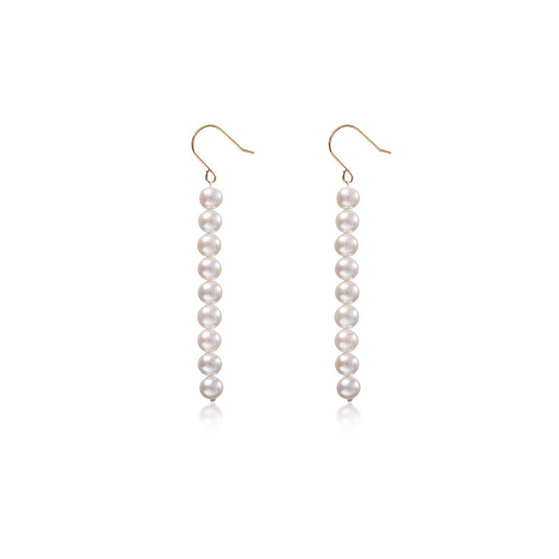 Boucles d'oreilles Augenstern en or massif 18 carats et véritables perles d'eau douce
