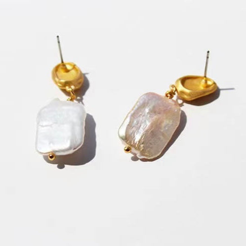 Genuine Freshwater Baroque Pearl Emma Earrings