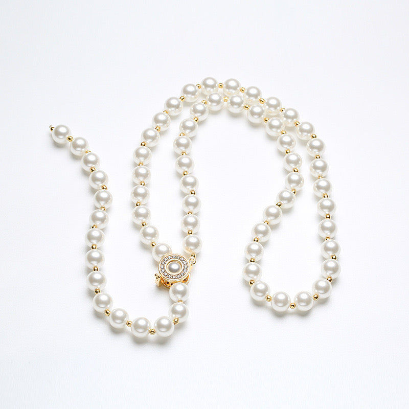 Collier en argent massif S925 avec véritable perle d'eau douce et turquoise
