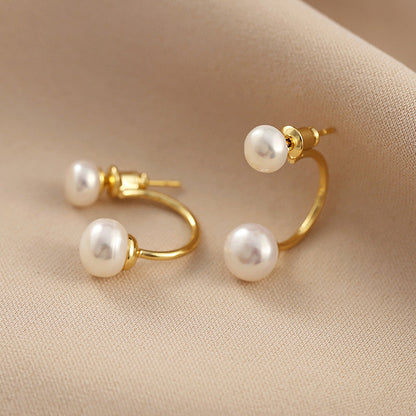 Boucles d'oreilles Happy Dots en véritables perles d'eau douce