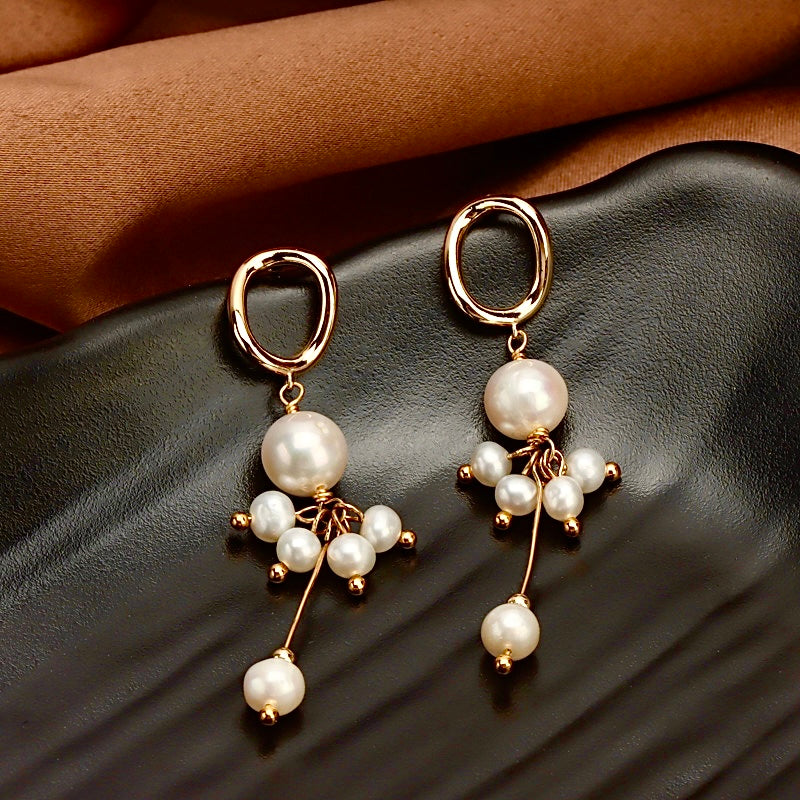 Boucles d'oreilles Meteor en perles baroques d'eau douce véritables