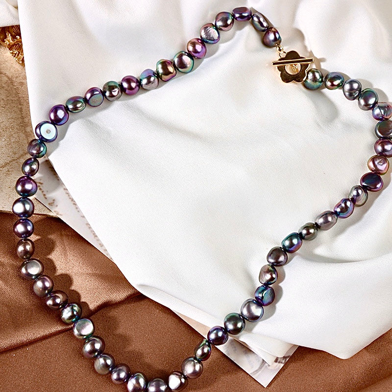 Collar Naomi de auténtica perla barroca de agua dulce
