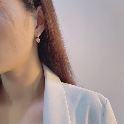 Boucles d'oreilles en argent massif S925 avec perles d'eau douce véritables