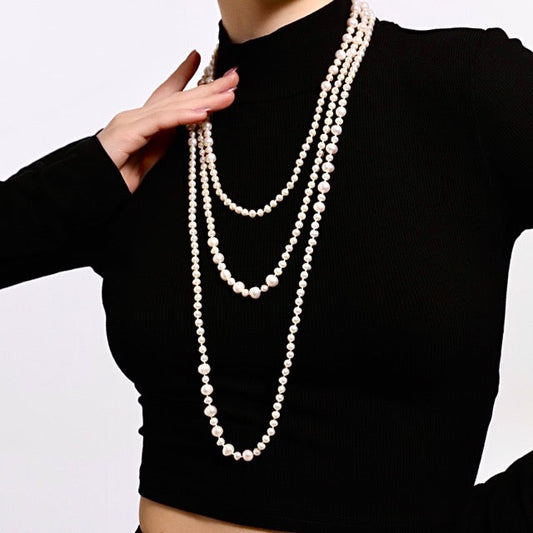 Collar Leilani barroco de agua dulce genuino