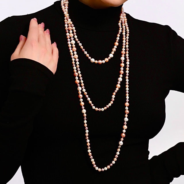 Collar Leilani barroco de agua dulce genuino