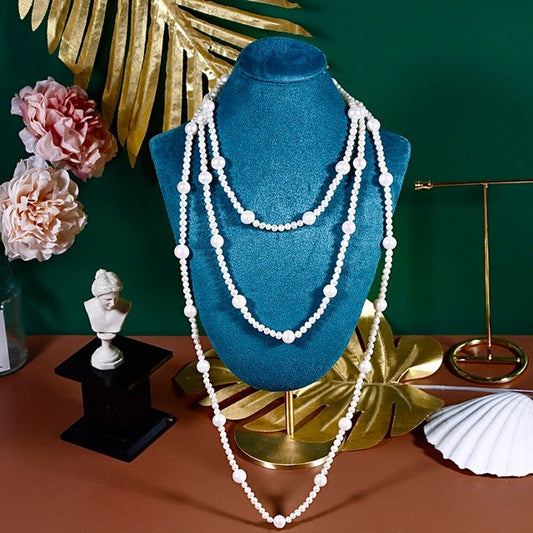 Collar Peyton barroco de agua dulce genuino
