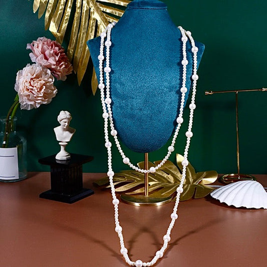 Collar Peyton barroco de agua dulce genuino