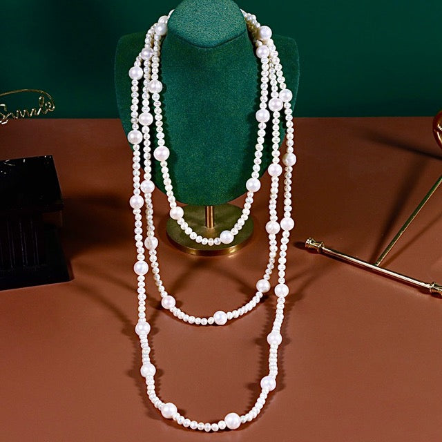 Collar Peyton barroco de agua dulce genuino