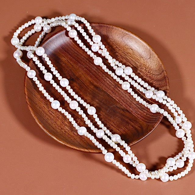 Collar Peyton barroco de agua dulce genuino