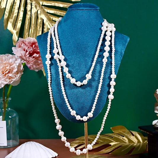 Collar de perlas barrocas de agua dulce auténticas