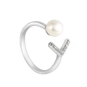 Conjunto de plata maciza S925 con auténtica perla de agua dulce