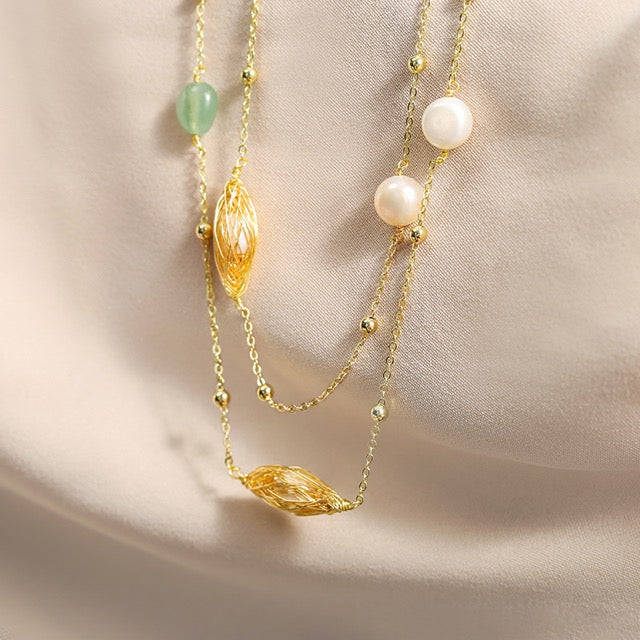 Collar Oxford de perlas de agua dulce genuinas