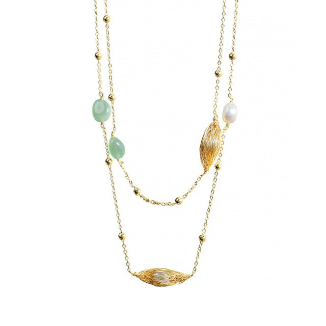 Collar Oxford de perlas de agua dulce genuinas