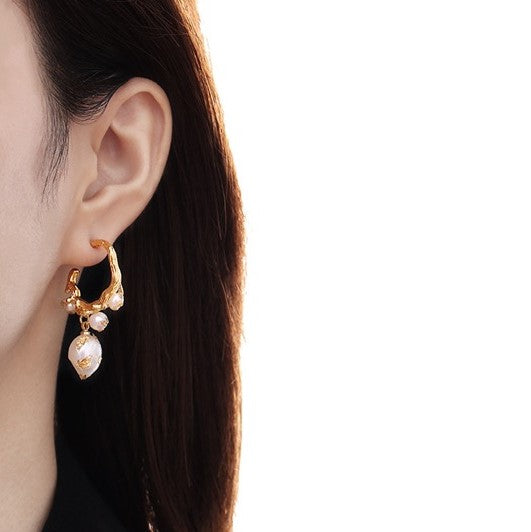 Boucles d'oreilles Mayfair en véritables perles d'eau douce