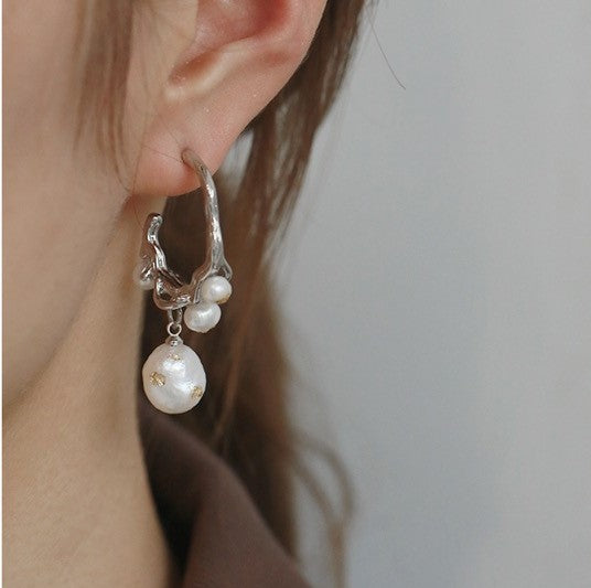 Boucles d'oreilles Mayfair en véritables perles d'eau douce