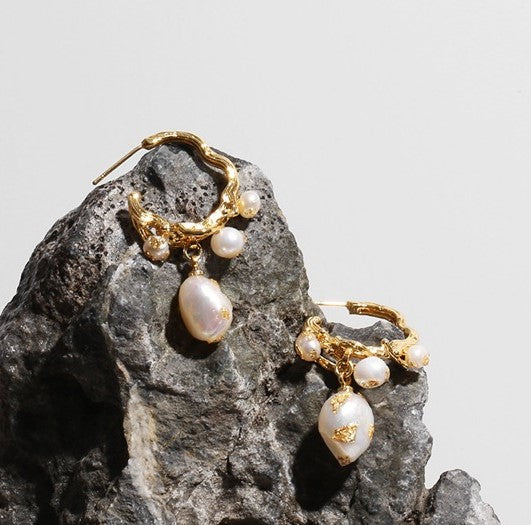 Boucles d'oreilles Mayfair en véritables perles d'eau douce