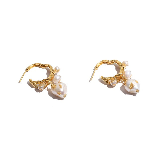 Boucles d'oreilles Mayfair en véritables perles d'eau douce