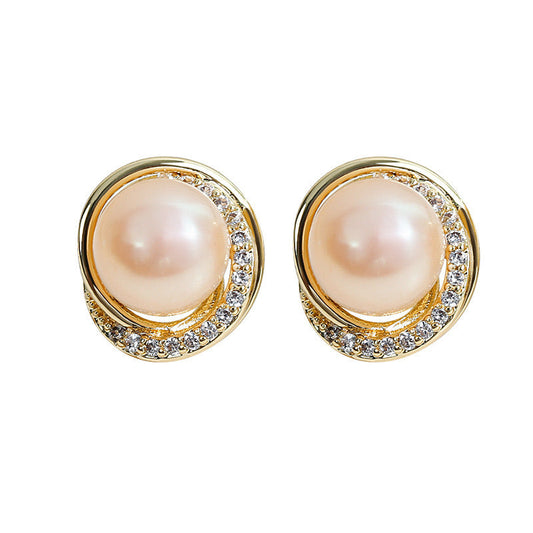 Boucles d'oreilles pêche en perles d'eau douce véritables