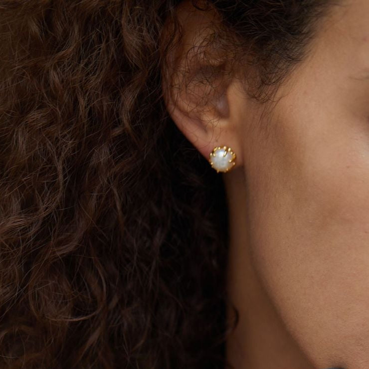 Pendientes de auténtica perla natural de agua dulce