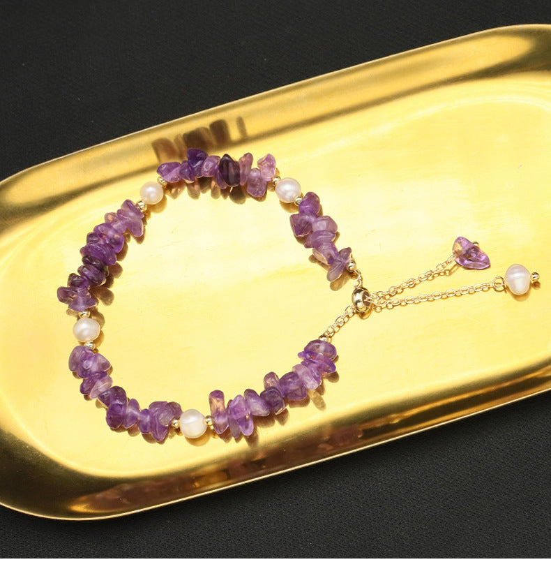 Genuine Freshwater Pearl & Gem Stone Bracelet (Limited Edition)