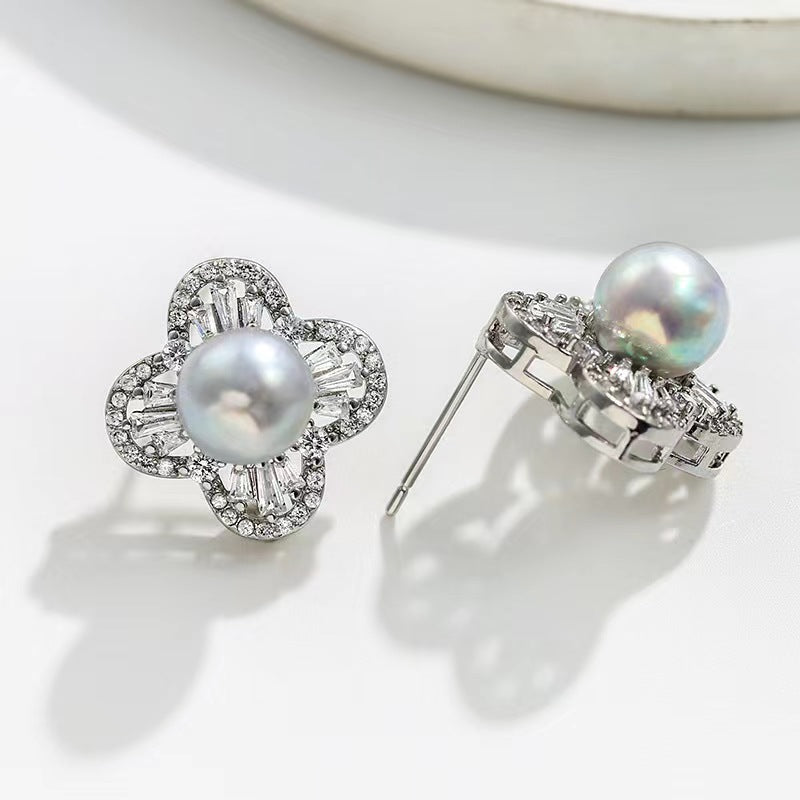 Boucles d'oreilles Dora en véritable perle de Tahiti
