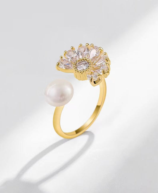 Genuine Freshwater Pearl Fan Ring