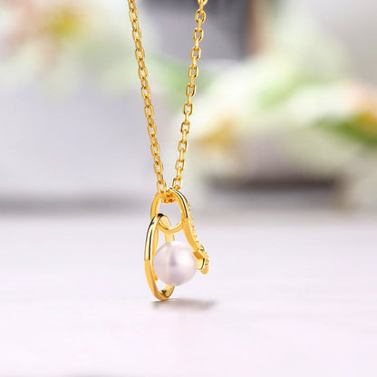 S925 Sliver Genuine Natural Freshwater Pearl Mini Planet Pendant