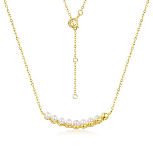 Collier pont de lune en perles de coquillage fabriquées à la main