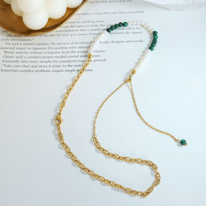 Genuine Freshwater Pearl Titanium Steel The Wizard of Oz Necklace