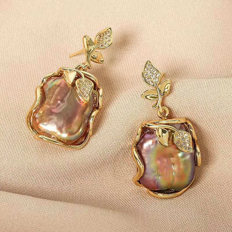 Genuine Freshwater Baroque Pearl Ocean Rose Set