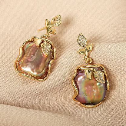 Genuine Freshwater Baroque Pearl Ocean Rose Set