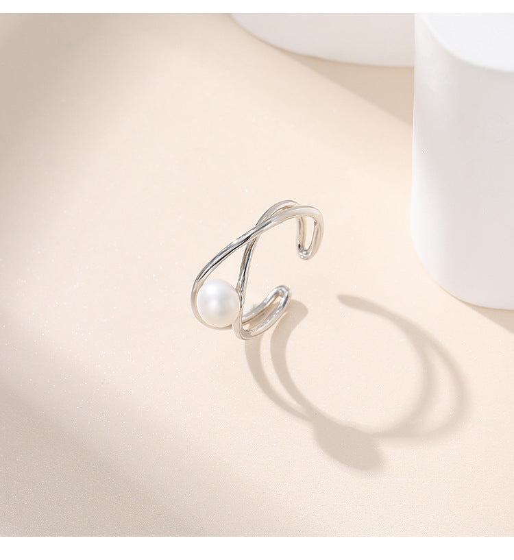 Genuine Freshwater Pearl S925 Silver God's Eye Ring