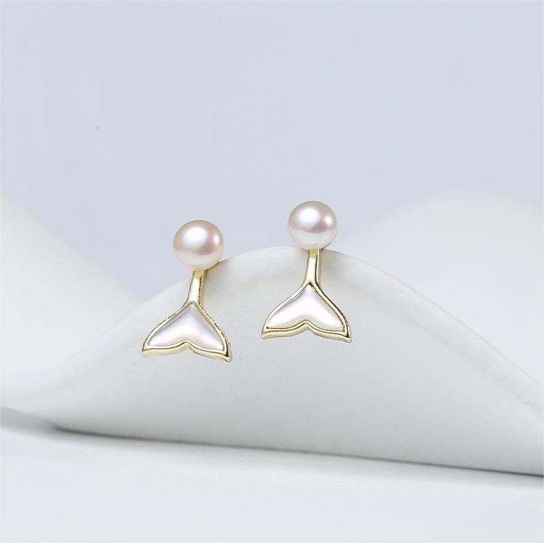 Genuine Freshwater Pearl Mermaid Earrings