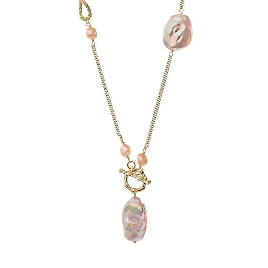 Collar Stacy de auténtica perla barroca de agua dulce