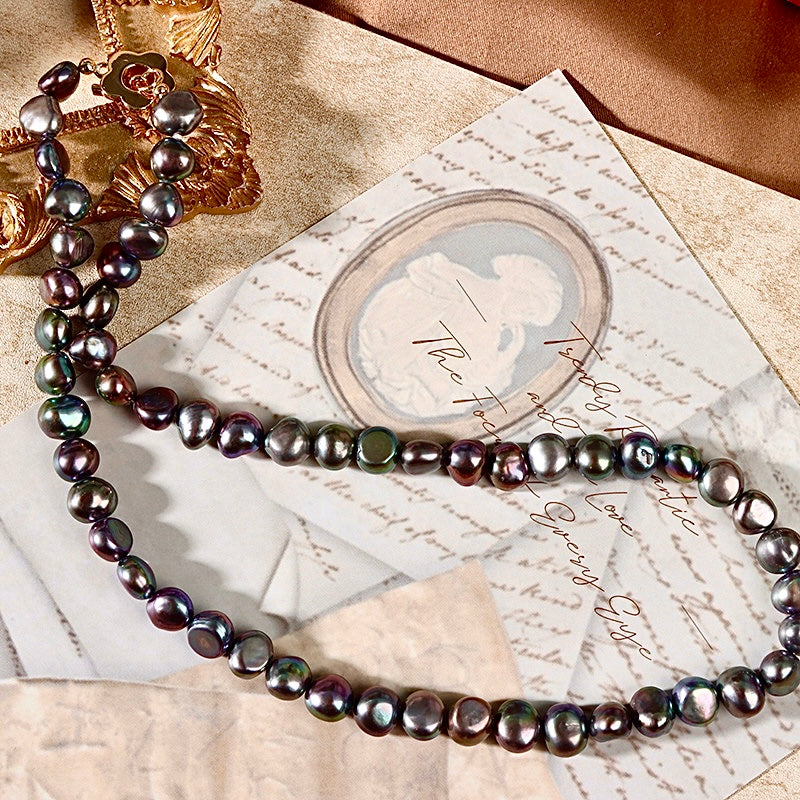 Collar Naomi de auténtica perla barroca de agua dulce