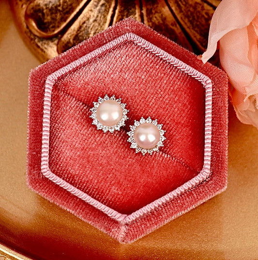 Genuine Freshwater Baroque Pearl Sun Earrings