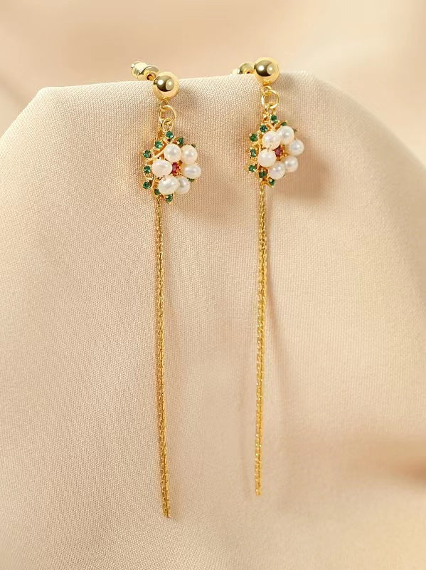 Boucles d'oreilles en perles d'eau douce véritables