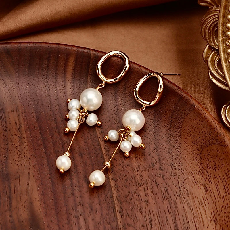 Boucles d'oreilles Meteor en perles baroques d'eau douce véritables