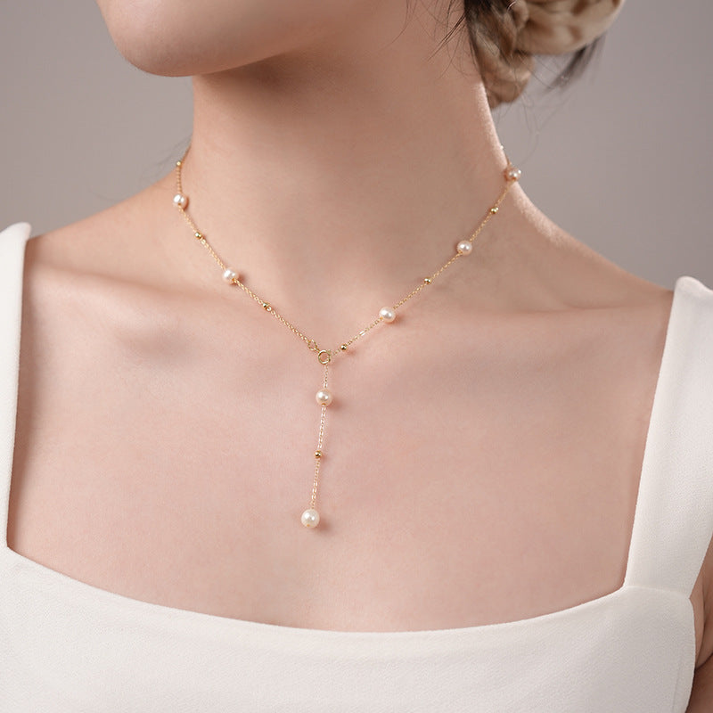 Genuine Freshwater Starlight Pearl Necklace – Sweet Collarbone Chain