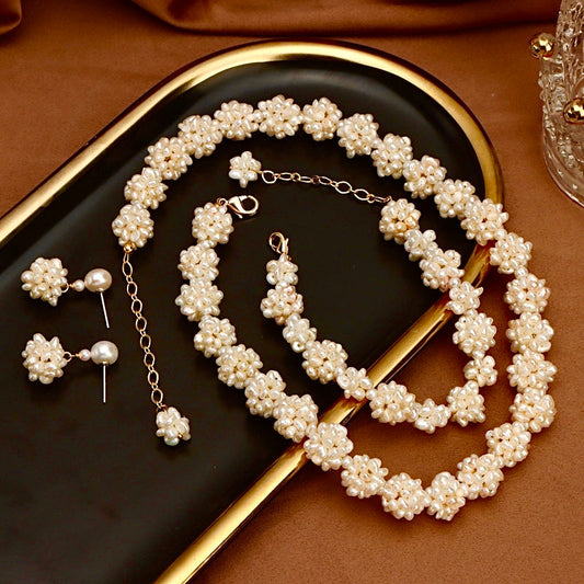 Genuine Freshwater Baroque Pearl Kew Garden Set