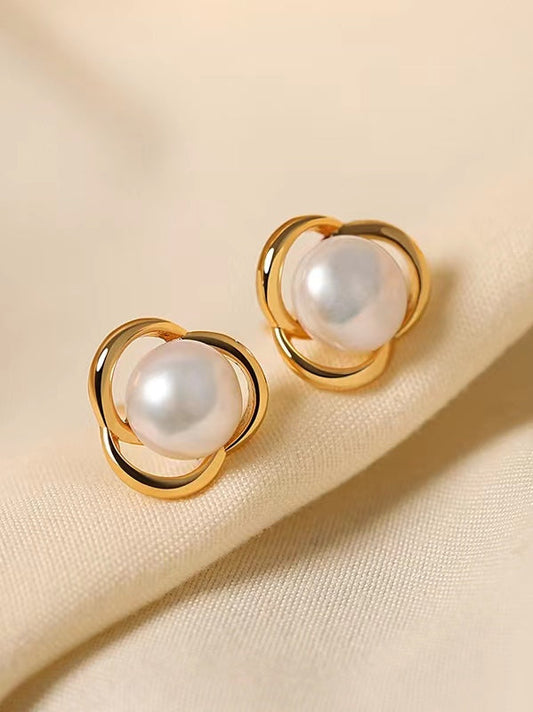 Boucles d'oreilles en perles d'eau douce véritables