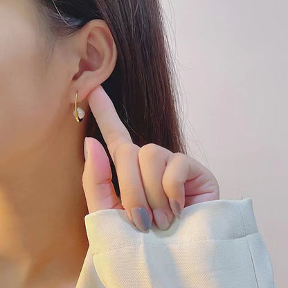 Boucles d'oreilles en argent massif S925 avec perles d'eau douce véritables