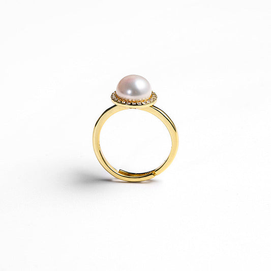 Bague Galaxy en véritable perle d'eau douce