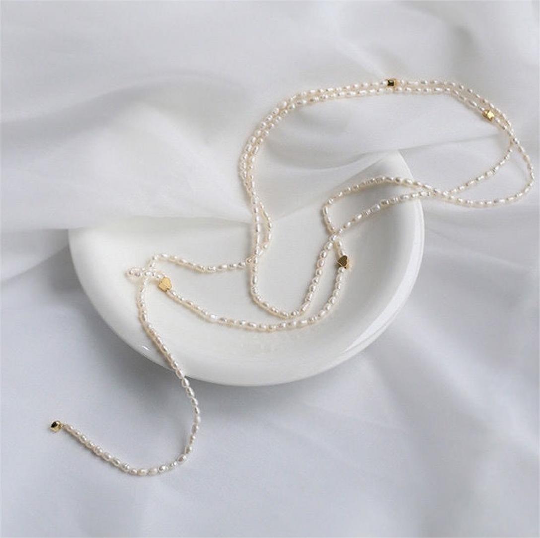 Electroplating 18K Gold Genuine Freshwater Pearl Golden Fade Necklace