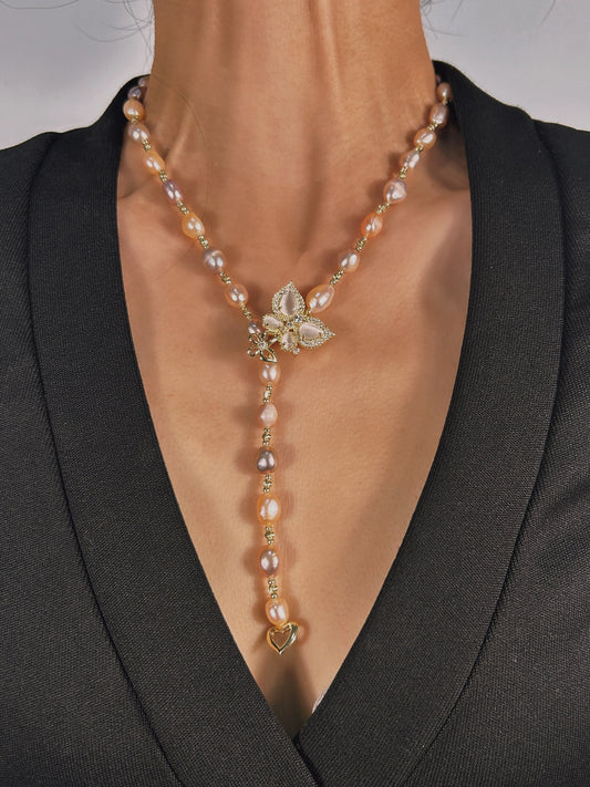 Collar de Cecilia con perlas de agua dulce genuinas