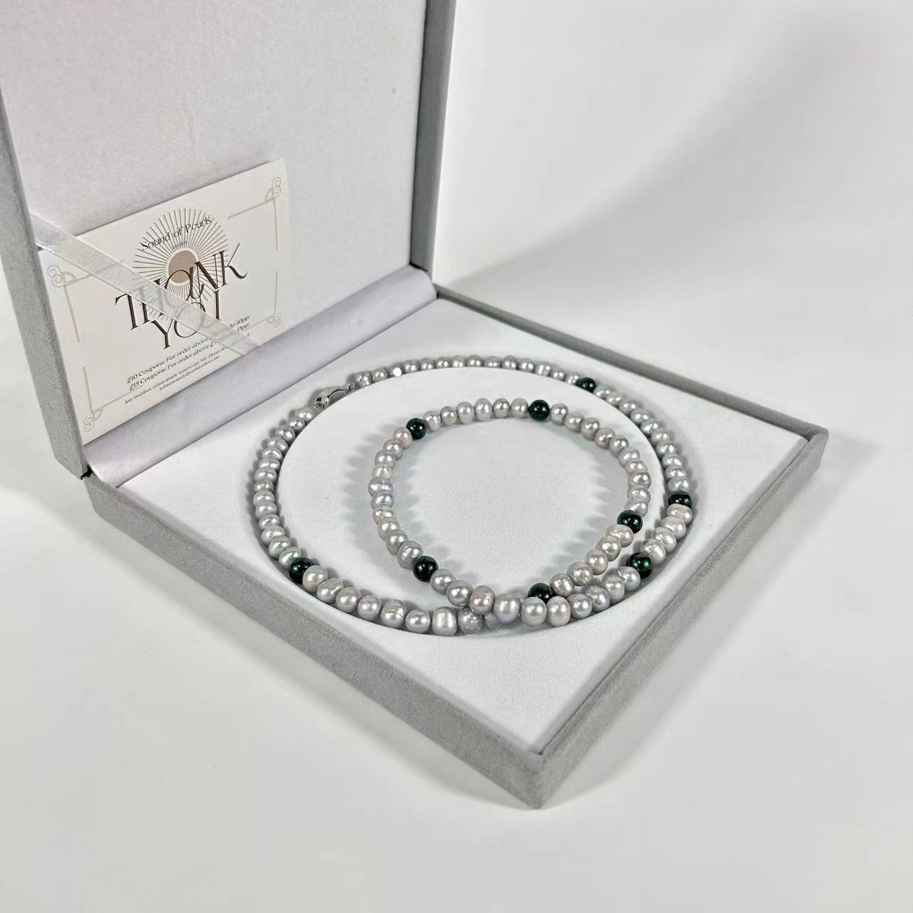 Collar de perlas de agua dulce auténticas en forma de lágrima de Tahití