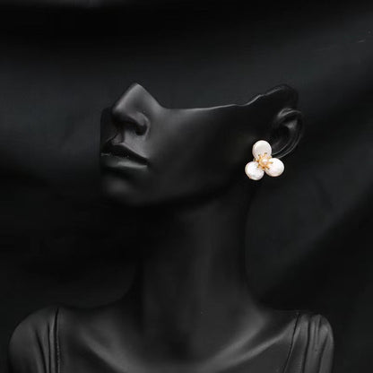 Genuine Freshwater Baroque Pearl Flying Flowers Earrings